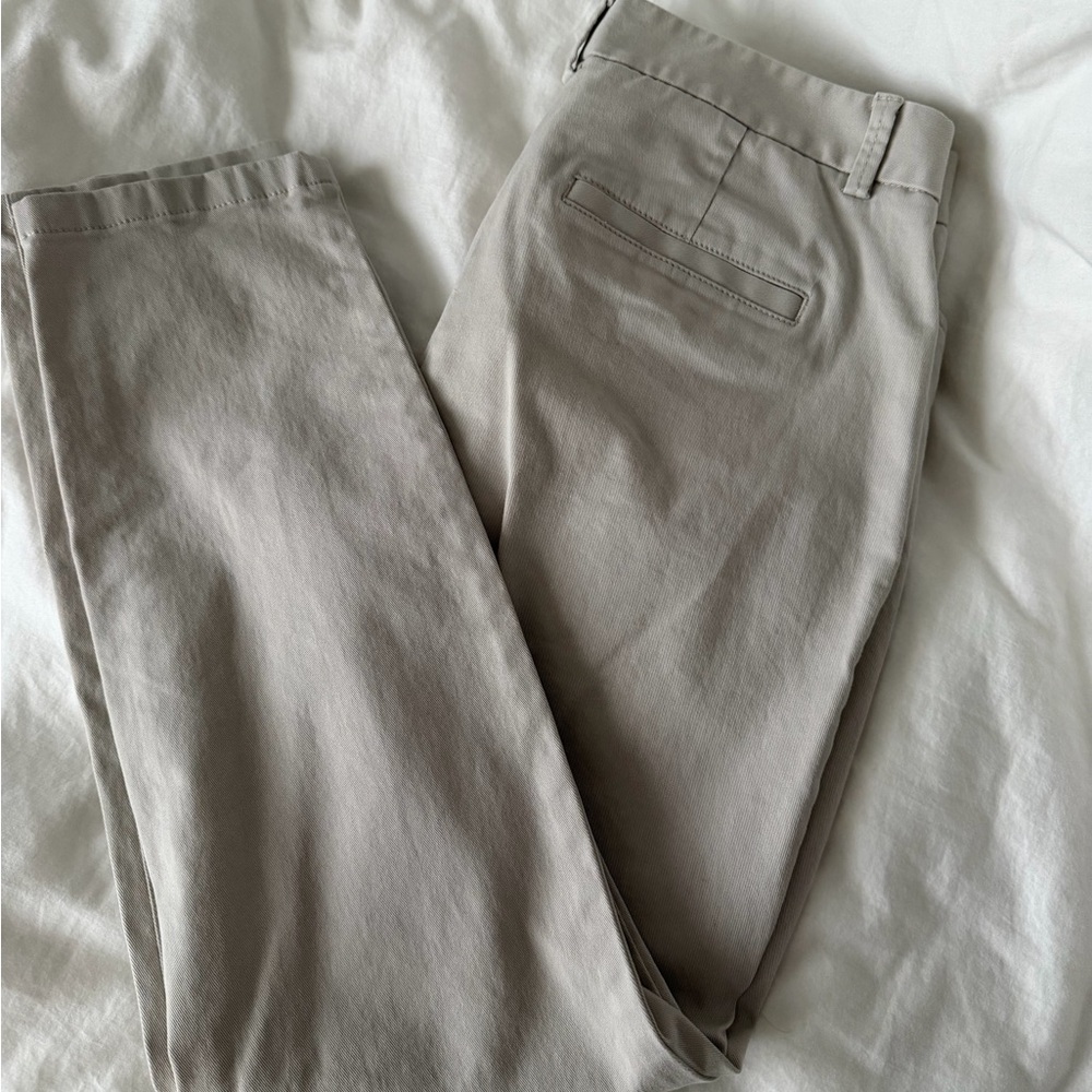 Express women beige chino pants.